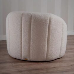 Poltrona pouf per centro estetico salone di bellezza tessuto teddy