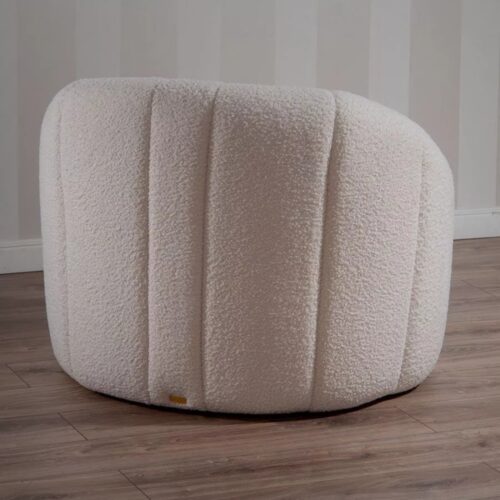 Poltrona pouf per centro estetico salone di bellezza tessuto teddy