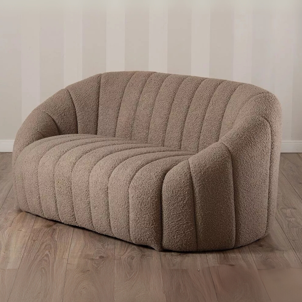 Divano per salone centro estetico benessere parrucchiere spa in Tessuto Teddy – Stile Scandinavo
