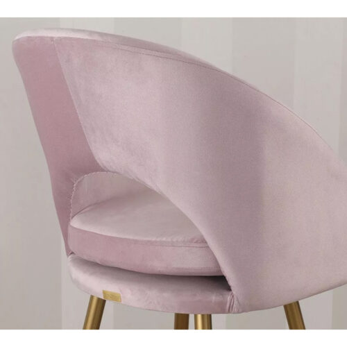 Poltrona sgabello alto in velluto nero e metallo dorato stile Art Déco - immagine 6