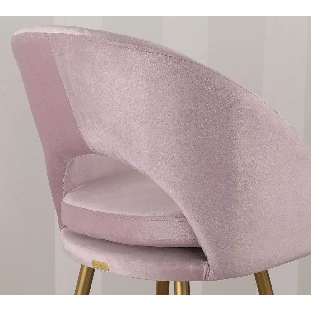 Poltrona sgabello alto in velluto nero e metallo dorato stile Art Déco - immagine 6