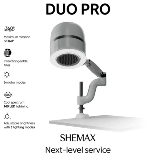 Aspiratore Shemax DUO PRO con LED per unghie manicure 2025 - immagine 2