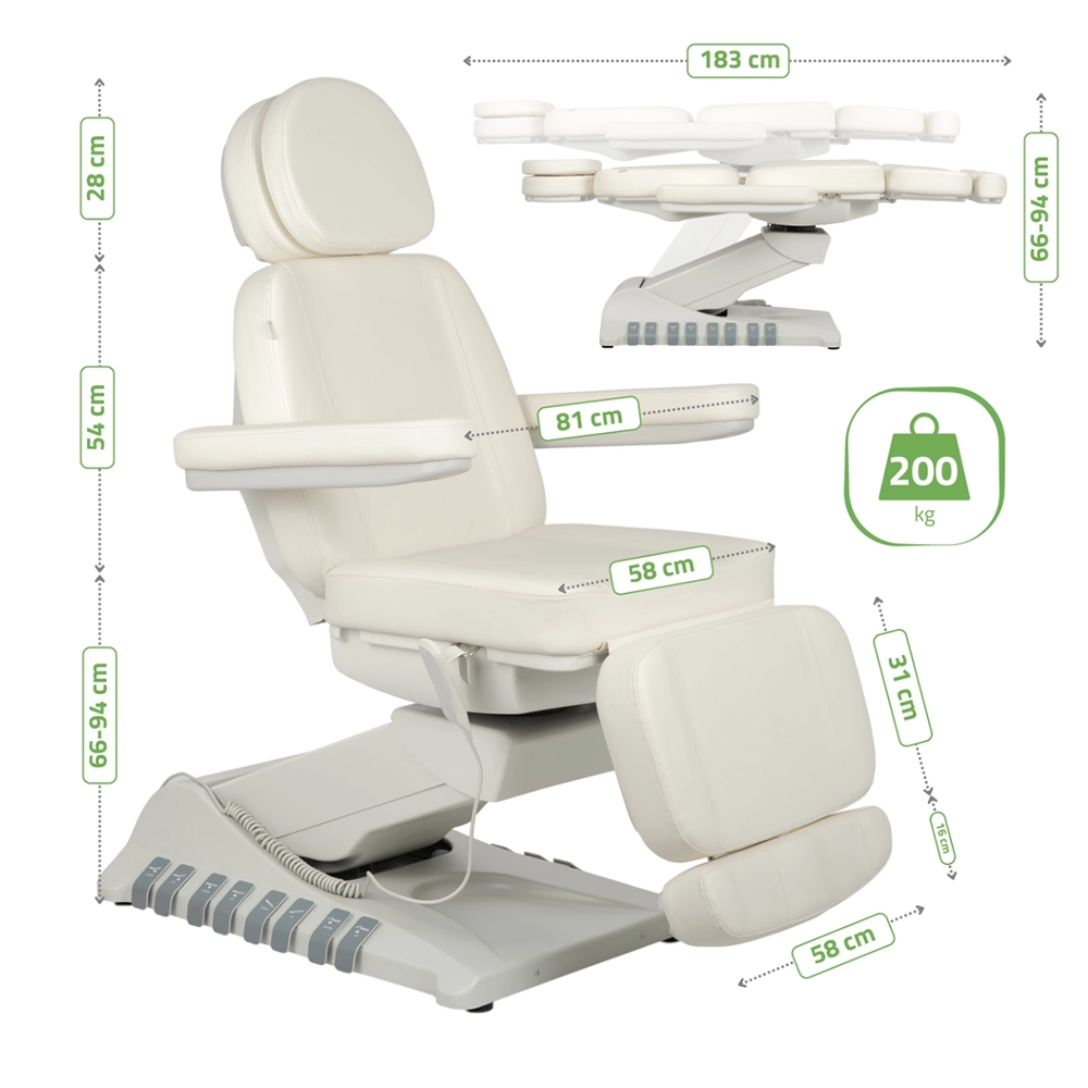 Poltrona elettrica per estetista centro estetico con riscaldamento LUX Pro 5 - immagine 3