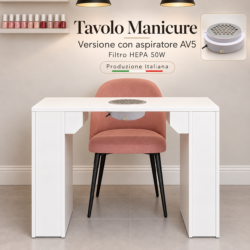 tavolo manicure per estetista professionale con aspiratore filtro hepa