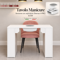 tavolo manicure per estetista professionale con aspiratore shemax v-pro