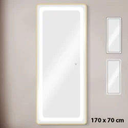 specchiera led touch da parrucchiere 170 x 70 cm