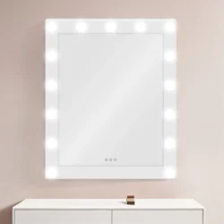 specchio make up per trucco con luci