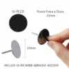 punta fresa a disco da 15 mm SET per manicure pedicure estetica con ricambi abrasivi
