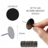 ricambi abrasivi per punta fresa a disco da 15 mm SET per manicure pedicure estetica con ricambi abrasivi