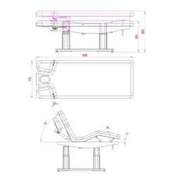 Lettino elettrico 4 motori con riscaldamento per centro estetico massaggi spa Troch Smart Weelko - immagine 11