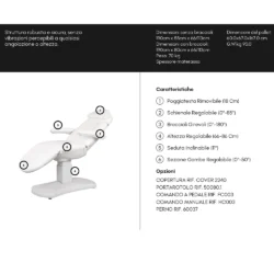 Poltrona elettrica per estetista 3 o 4 motori centro estetico medicina estetica Vome Smart di Weelko - immagine 4