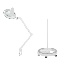 Lampada LED con Lente d’Ingrandimento – 5 Diottrie, Braccio Articolato e Base Stabile - immagine 6