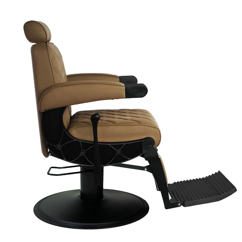 Poltrona da parrucchiere uomo Barber Shop Professionale HAWK di MUDI Poltrona da Barbiere Reclinabile Beige - immagine 6