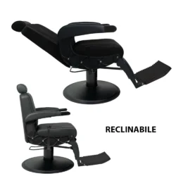 Poltrona da Parrucchiere uomo Barbiere reclinabile Barber Shop MUSTANG MUDI - immagine 3