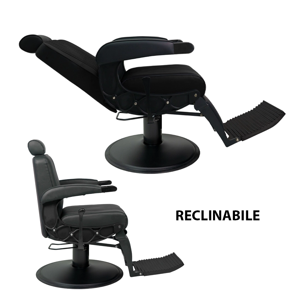 Poltrona da Parrucchiere uomo Barbiere reclinabile Barber Shop MUSTANG MUDI - immagine 3