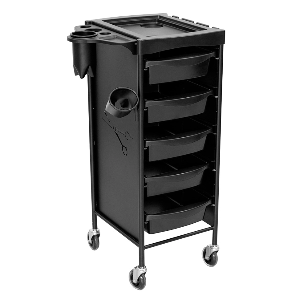 carrello da parrucchiere nero stor mudi