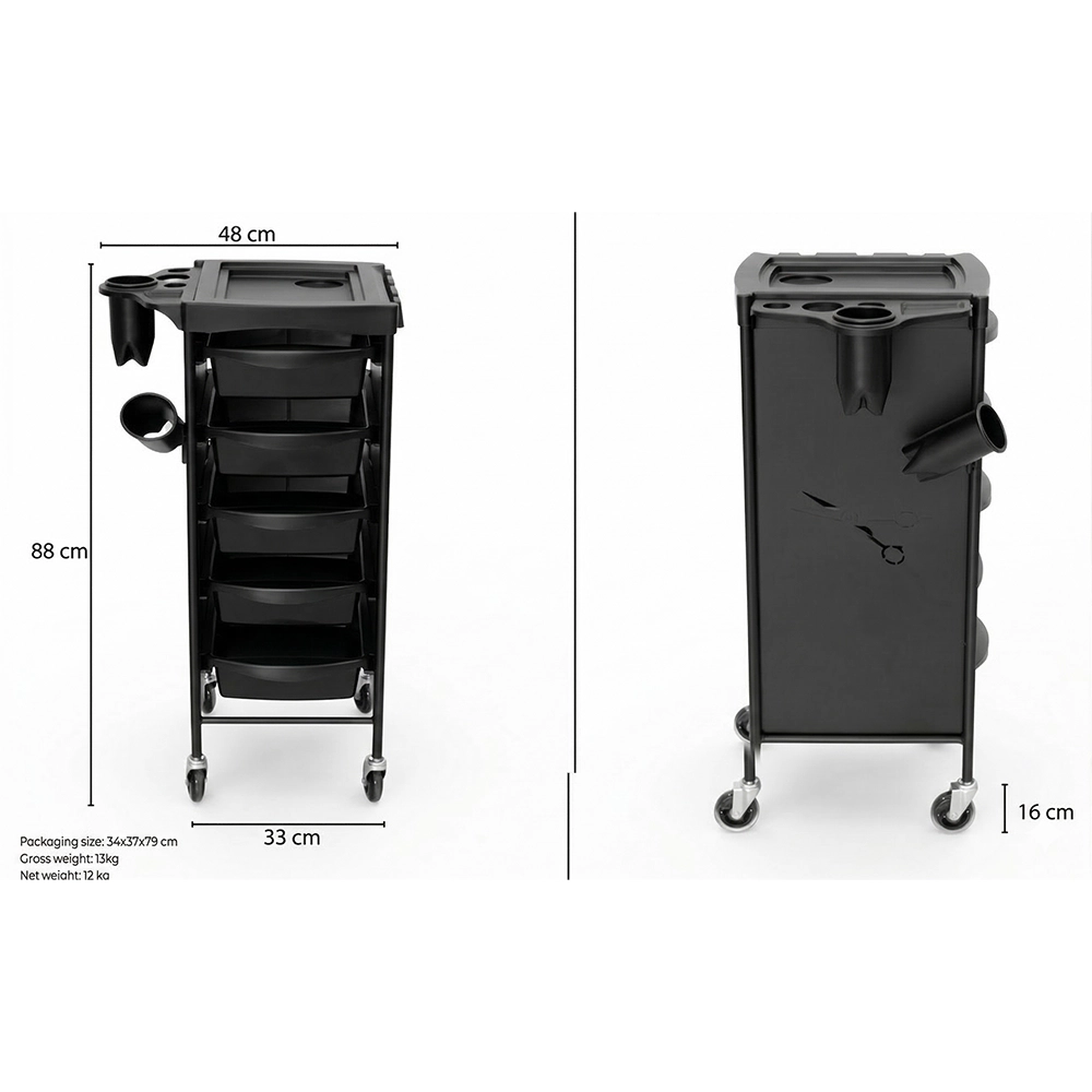 Carrello da Parrucchiere Professionale STOR MUDI con 5 Cassetti - immagine 6
