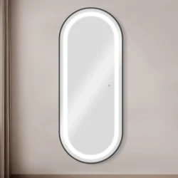 Specchio Parrucchiere LED Ovale BLISS di MUDI Specchiera Professionale con Touch e Luce Regolabile - immagine 3