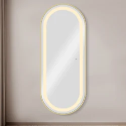 Specchio Parrucchiere LED Ovale BLISS di MUDI Specchiera Professionale con Touch e Luce Regolabile - immagine 4