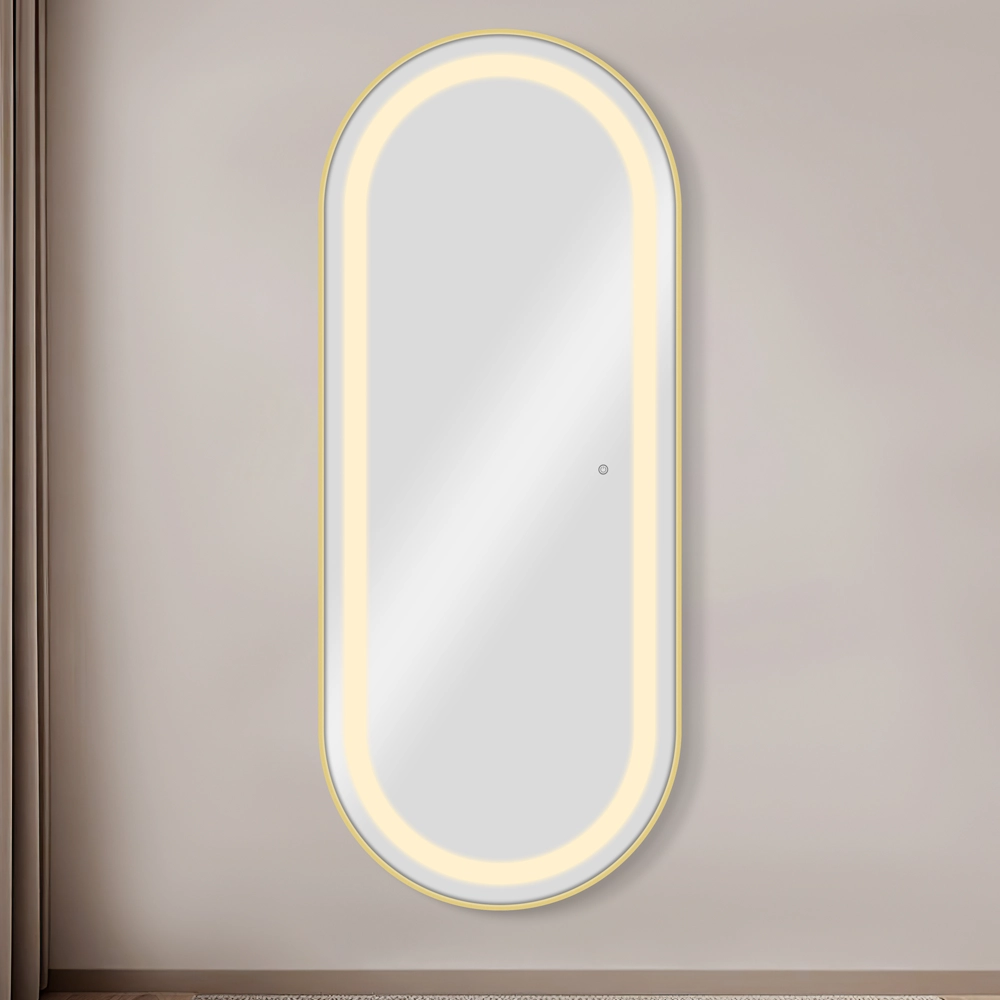 Specchio Parrucchiere LED Ovale BLISS di MUDI Specchiera Professionale con Touch e Luce Regolabile - immagine 4