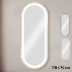 specchiera ovale da parrucchiere 160 × 60 cm alta