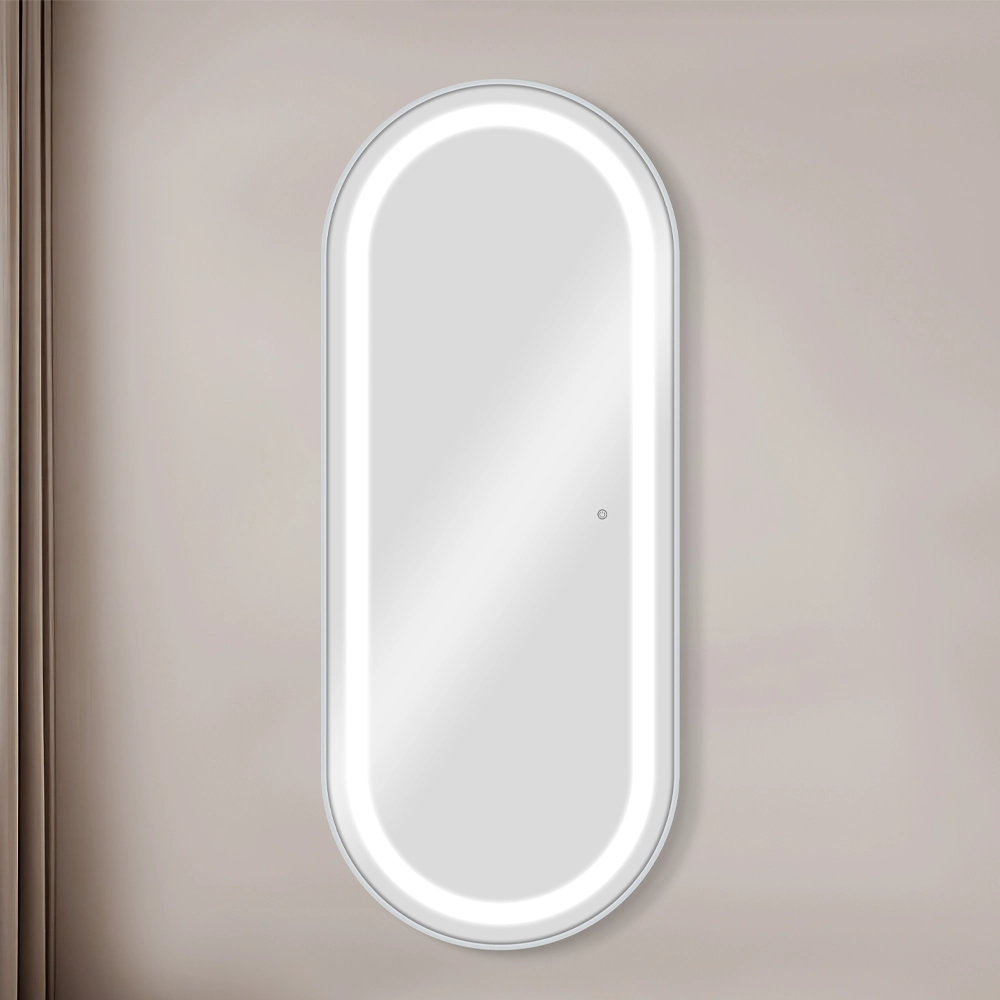Specchio Parrucchiere LED Ovale BLISS di MUDI Specchiera Professionale con Touch e Luce Regolabile - immagine 2