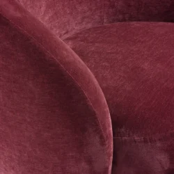 Poltrona girevole in ciniglia con base in metallo dorato - 4 colori Ormil - immagine 12