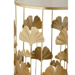 Set 2 Tavolini Antoine in Vetro Specchiato Stile Art Déco con Struttura Oro – Coppia Portaoggetti Eleganti - immagine 3
