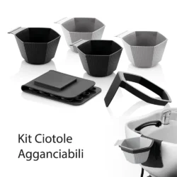 kit ciotole colore tintura agganciabili al lavatesta