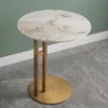 tavolo rotondo piccolo rotondo calacatta e oro