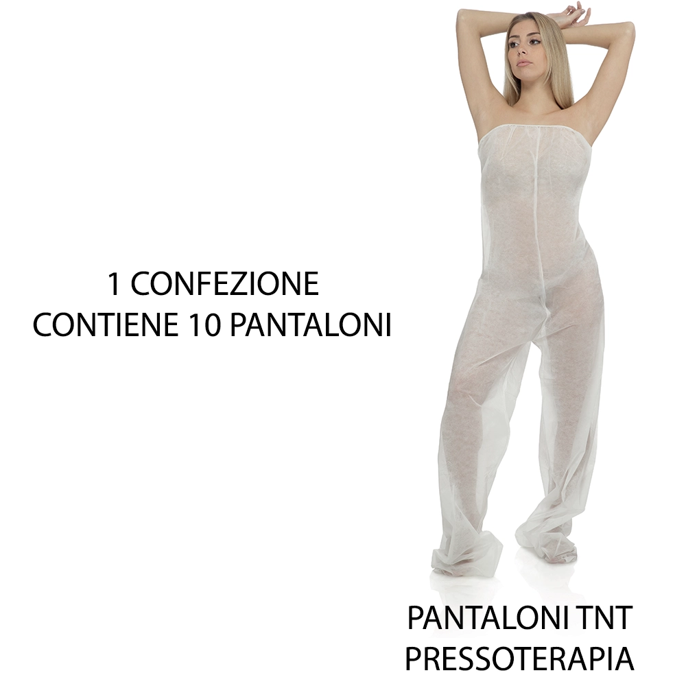 Pantaloni Monouso per Pressoterapia e Pressomassaggio in TNT con Elastico Xanitalia Imbustati Singolarmente - immagine 3