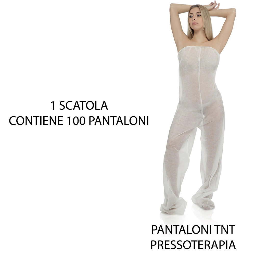 Pantaloni Monouso per Pressoterapia e Pressomassaggio in TNT con Elastico Xanitalia Imbustati Singolarmente - immagine 2