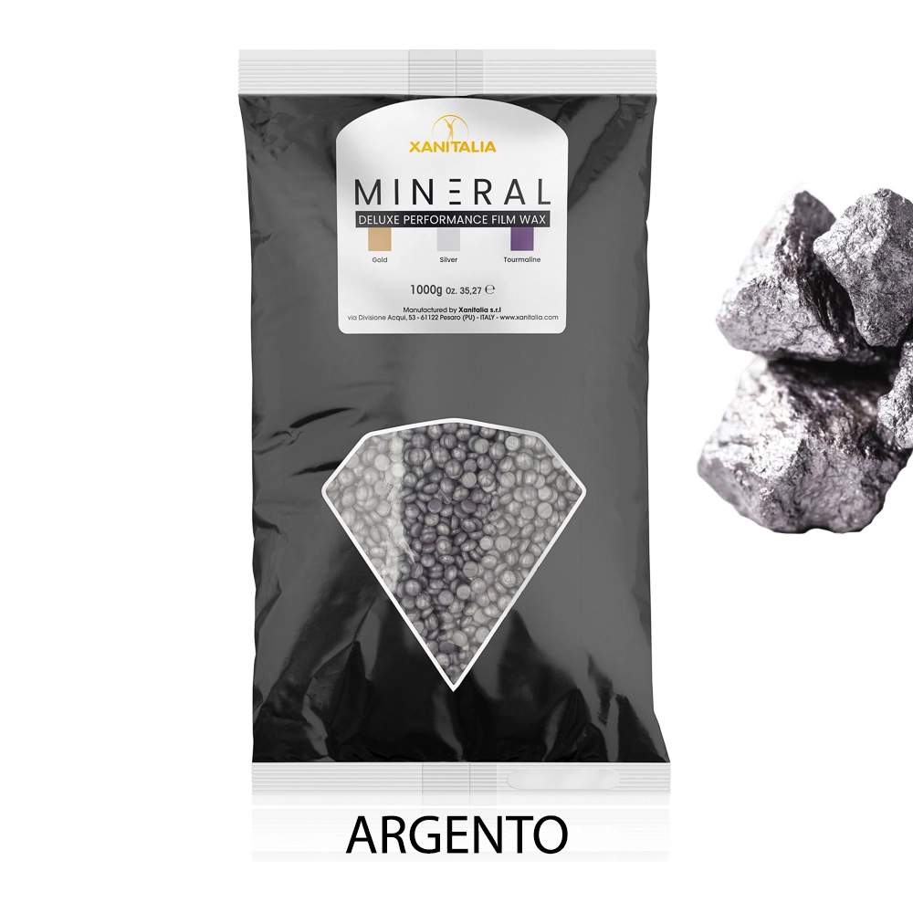 Cera Brasiliana Senza Strisce ARGENTO Xanitalia Mineral Line – Deluxe Performance Film Wax 800 gr