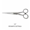 Forbici Professionali per Baffi e Dettagli Capelli 5.5” in Acciaio Inox Satinato