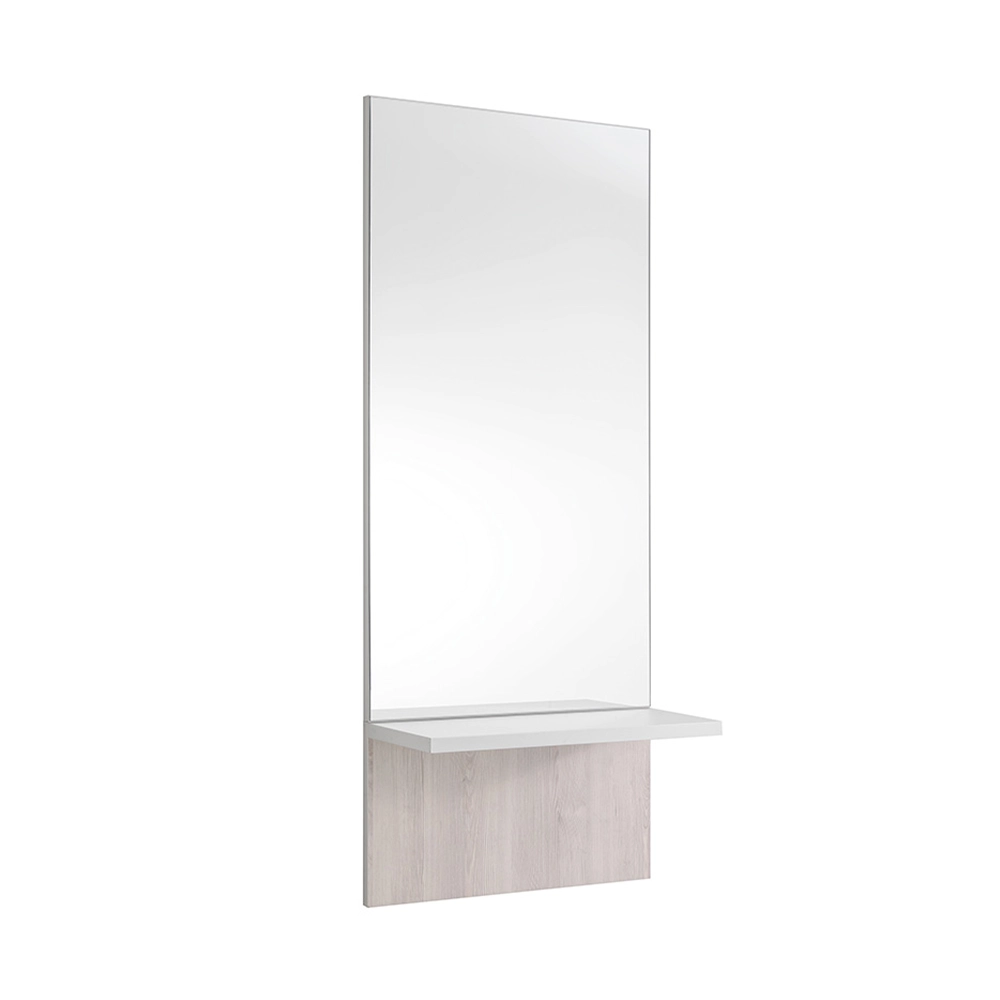 SPECCHIERA CON MENSOLA BICOLORE LARICE NATURALE E BIANCO