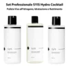 Set Professionale SYIS Hydro Cocktail 3x500 ml per Pulizia Viso all’Idrogeno, Idratazione e Nutrimento della Pelle