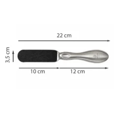 Raspa Pedicure Professionale in Acciaio Inox con 2 Facce Adesive Grana 150 e 180 - immagine 3