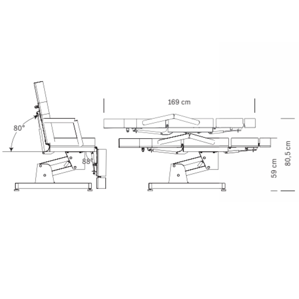 Poltrona Lettino Elettrico per Estetista e Centro Estetico 1 Motore 2 Snodi Teckno Studio Bed XaniPro - immagine 6