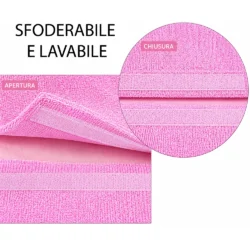 Cuscino Poggiamani Rosa in Cotone Spugna per Estetista, Onicotecnica e Manicure - immagine 3