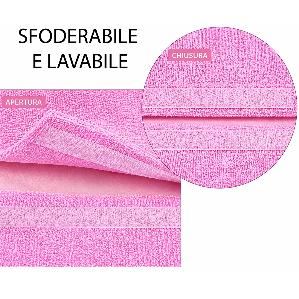 Cuscino Poggiamani Rosa in Cotone Spugna per Estetista, Onicotecnica e Manicure - immagine 3