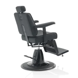 Poltrona Barbiere Down Town XaniPro Nera Reclinabile con Base Rotonda - immagine 3
