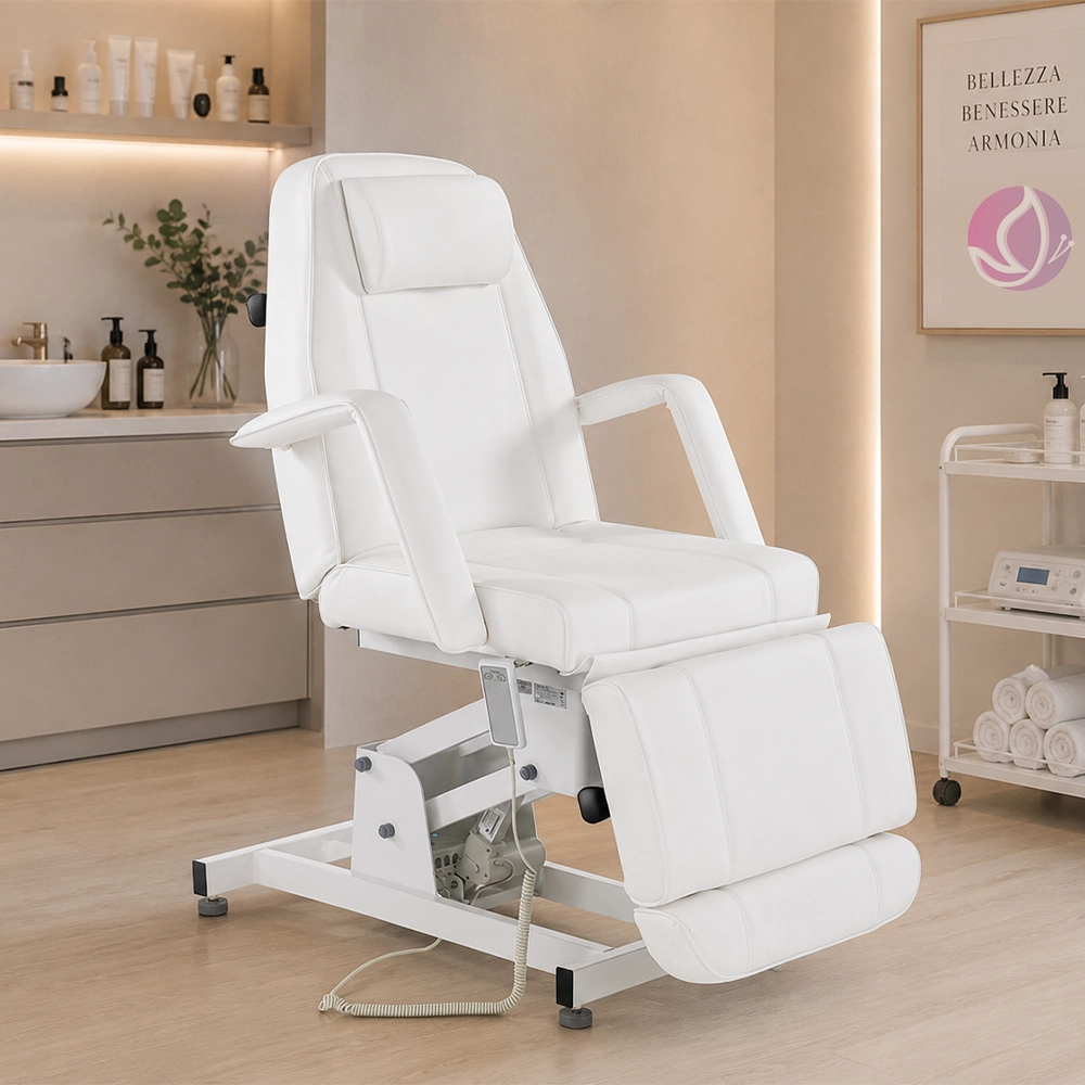 rivestimento ecopelle Poltrona lettino stesa elettrica per centro estetico estetista 1 motore 2 snodi