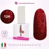 semipermanente rosso glitterato gel polish tuttoperlestetica manicure