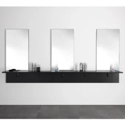 Specchiera da parrucchiere con bordo nero XaniPro - immagine 3