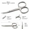 FORBICI PER PELLI LAMA CURVA SOTTILE TUTTOPERLESTETICA FORBICINE MANICURE PROFESSIONALI