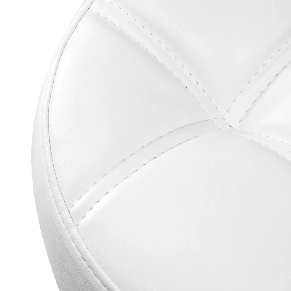 Sgabello per Estetista con Ruote Regolabile Bianco Oro o Nero Oro per pedicure H 50 cm - immagine 6