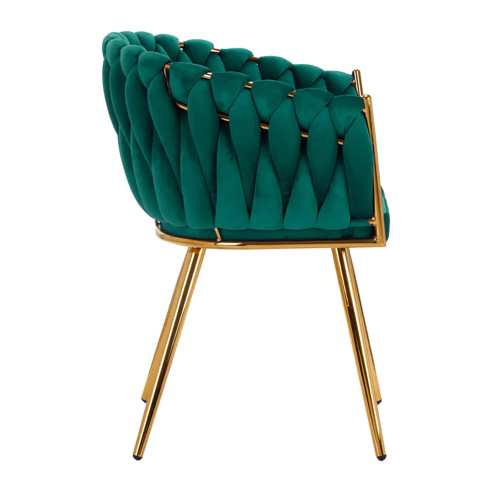 Poltroncina Elegante per Centro Estetico, Reception e Sala d'Attesa con Base Oro - immagine 9