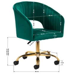 Poltroncina Girevole con Ruote per Centro Estetico, Reception e Studio Professionale - immagine 5