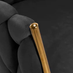 Poltroncina Elegante per Centro Estetico, Reception e Sala d'Attesa con Base Oro - immagine 13