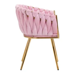 Poltroncina Elegante per Centro Estetico, Reception e Sala d'Attesa con Base Oro - immagine 3